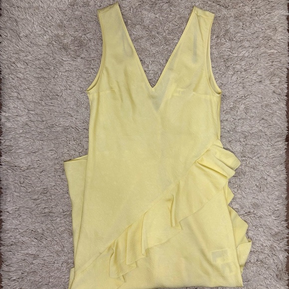 H&M Yellow Ruffle Midi Dress - Picture 4 of 5